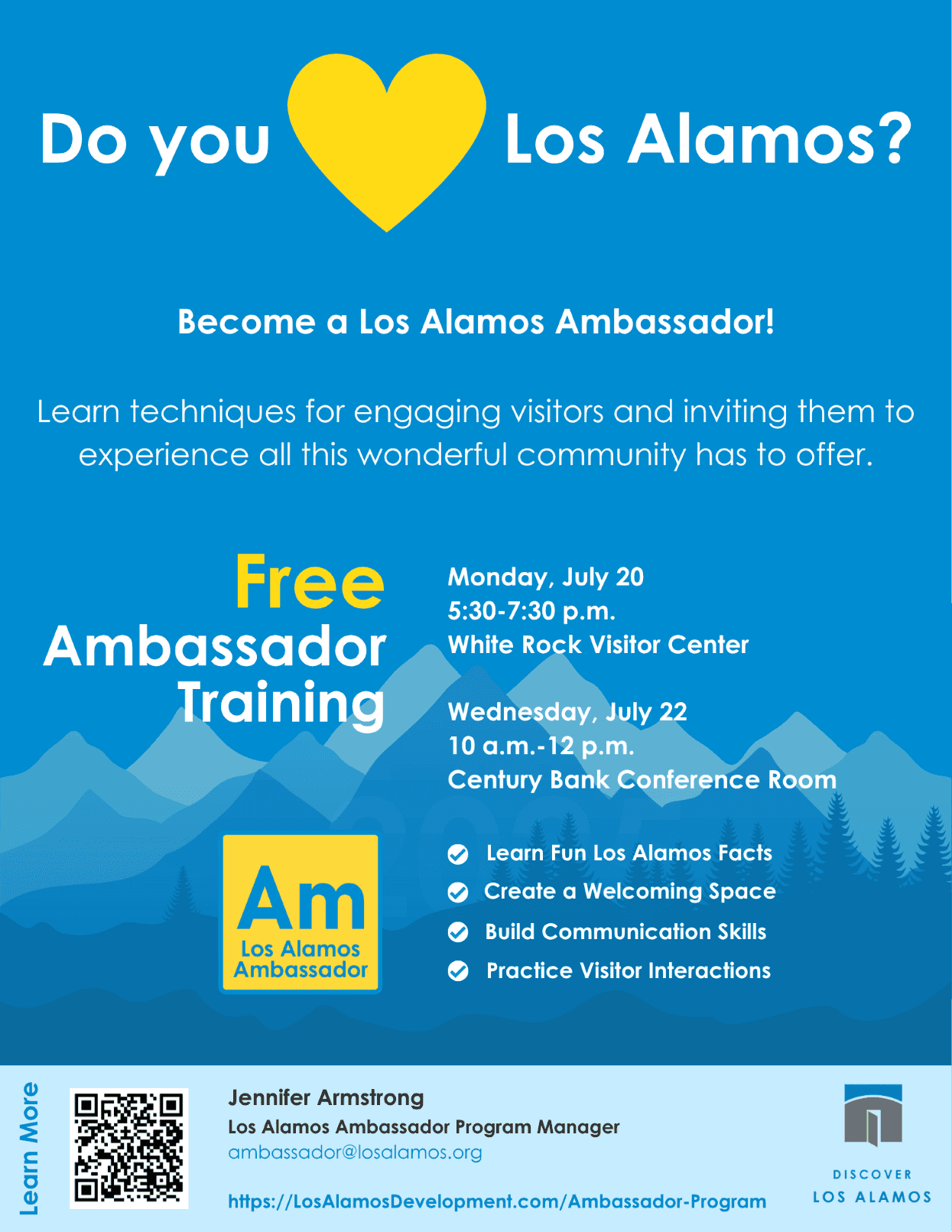 Free Ambassador trainings invite residents to welcome Los Alamos visitors