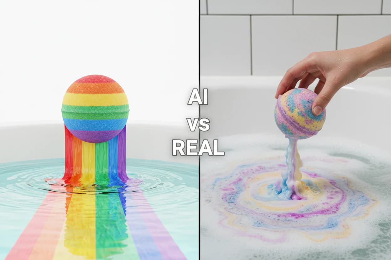 Viral bath bomb videos are often too perfect to be real