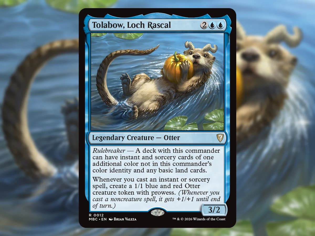 Wizards unveils Rulebreaker commander mechanic on Tolabow and seven cards