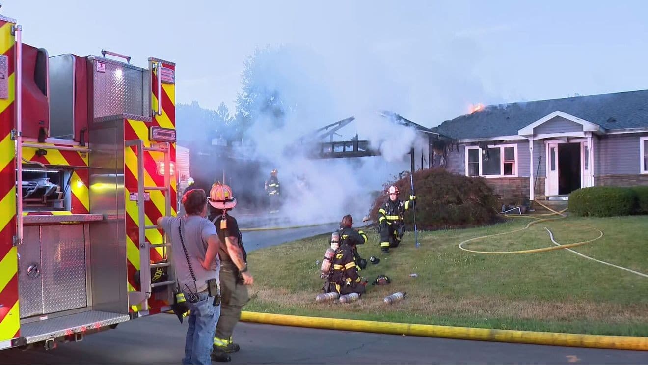 Firefighter remains hospitalized after early-morning Baldwinsville house fire