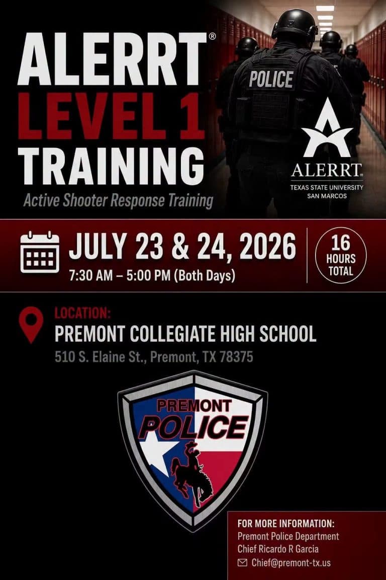 Premont police to host active-shooter response training