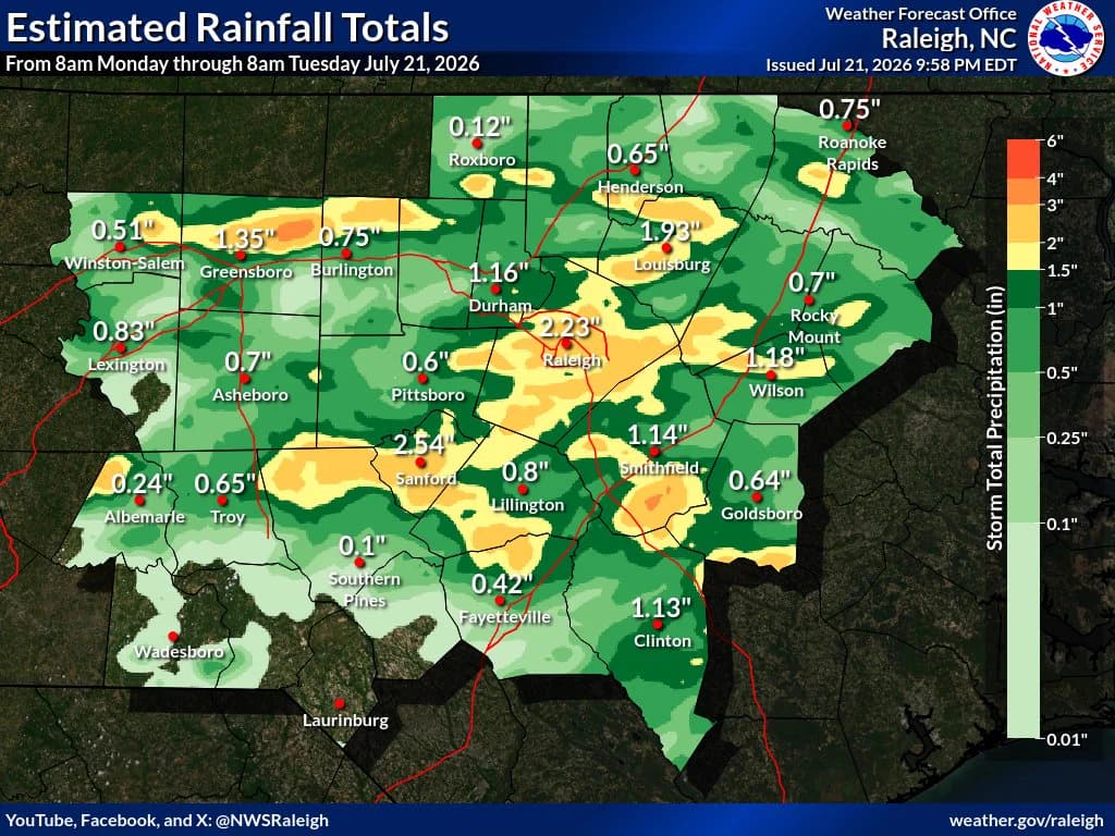 Heavy rain brings drought relief and flooding to Wake County