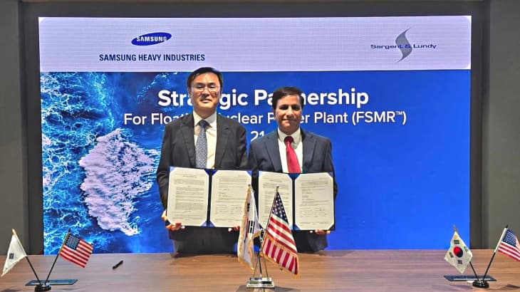 Samsung Heavy, Sargent & Lundy to develop floating SMR platform