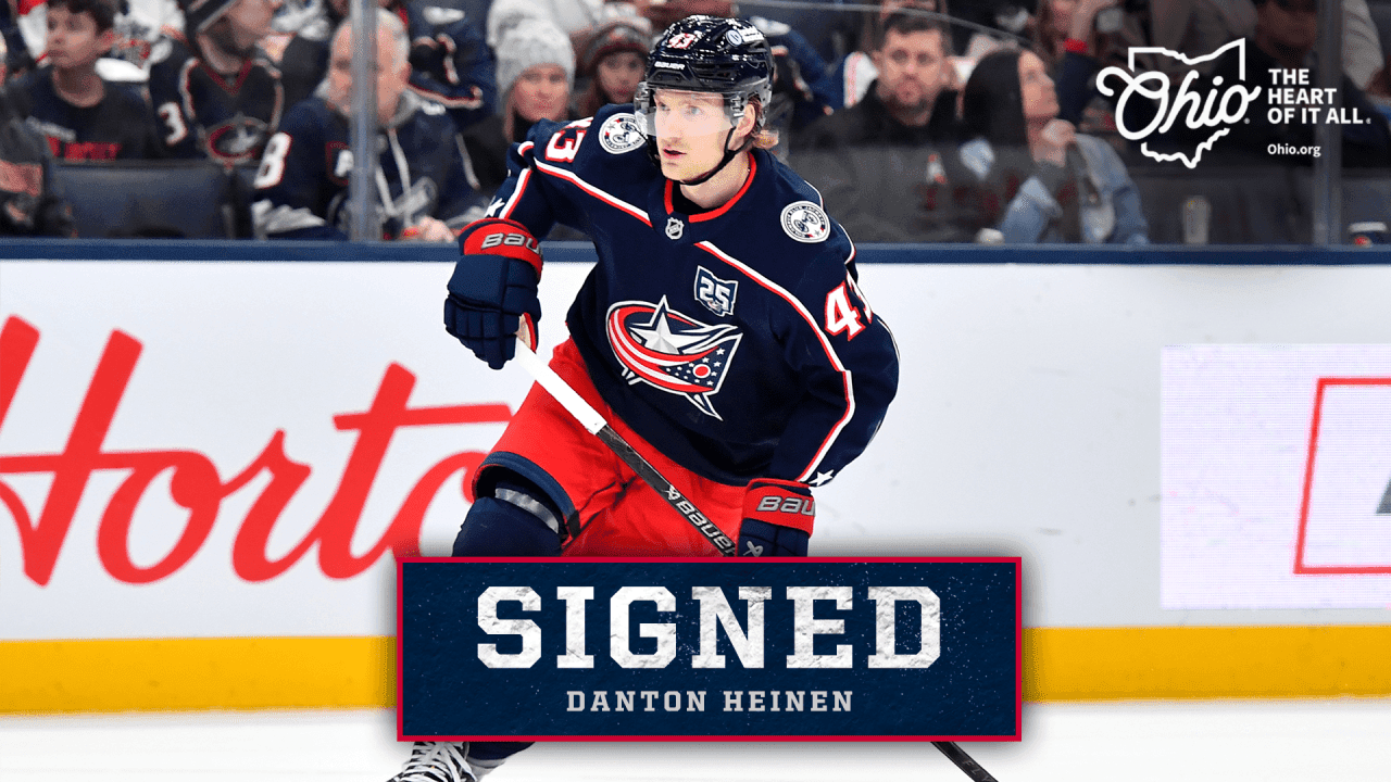 Blue Jackets re-sign Danton Heinen to one-year, two-way deal