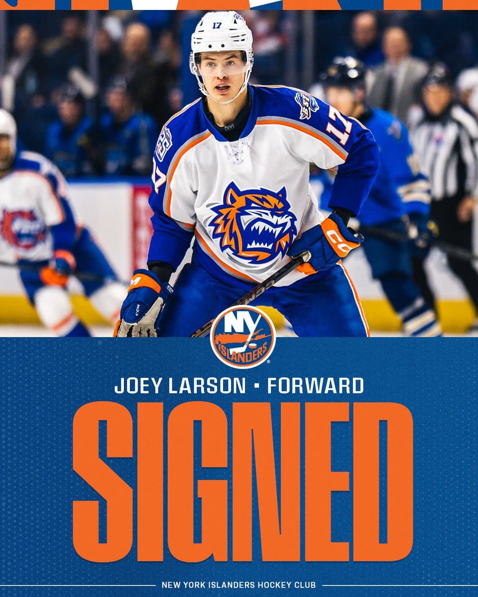 Islanders sign Joey Larson to two-year NHL-AHL deal