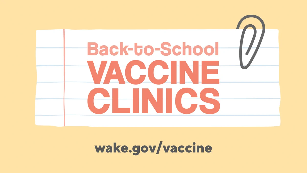 Wake County offers free back-to-school vaccine clinics in Cary