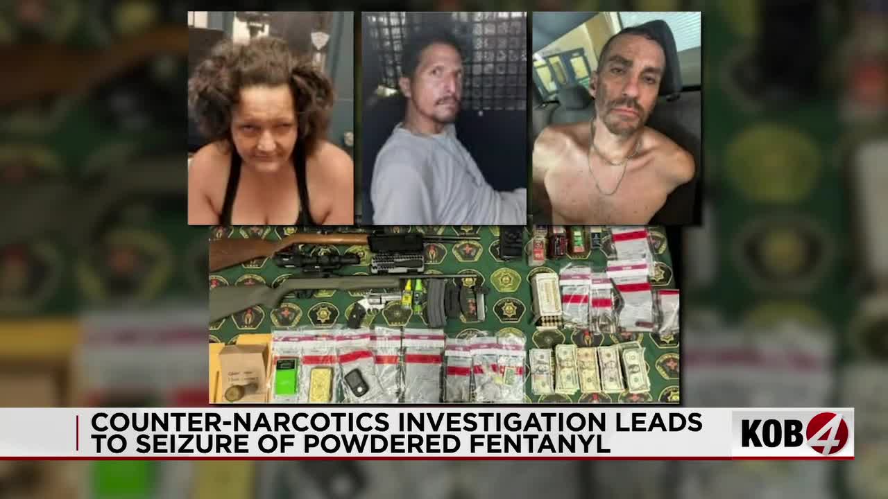 Valencia County drug bust yields three arrests, fentanyl and firearms seized