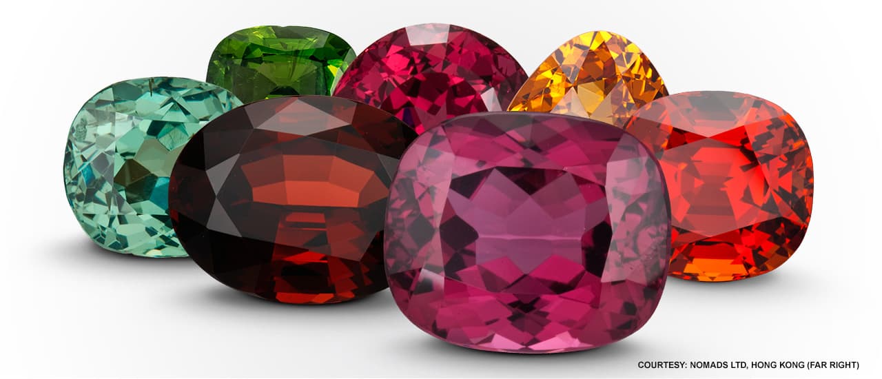 January birthstone jewelry shines in garnet’s rainbow of colors