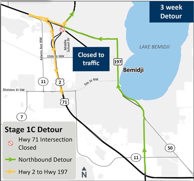 MnDOT updates Highway 197 construction in Bemidji