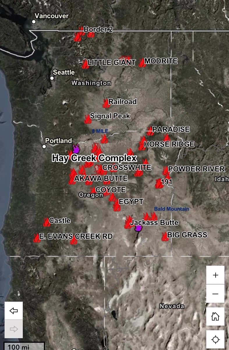 Castle Fire grows to 500 acres in eastern Douglas County