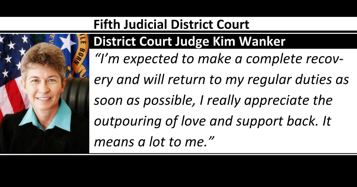 Judge Kim Wanker steps aside temporarily for cancer treatment in Nye County