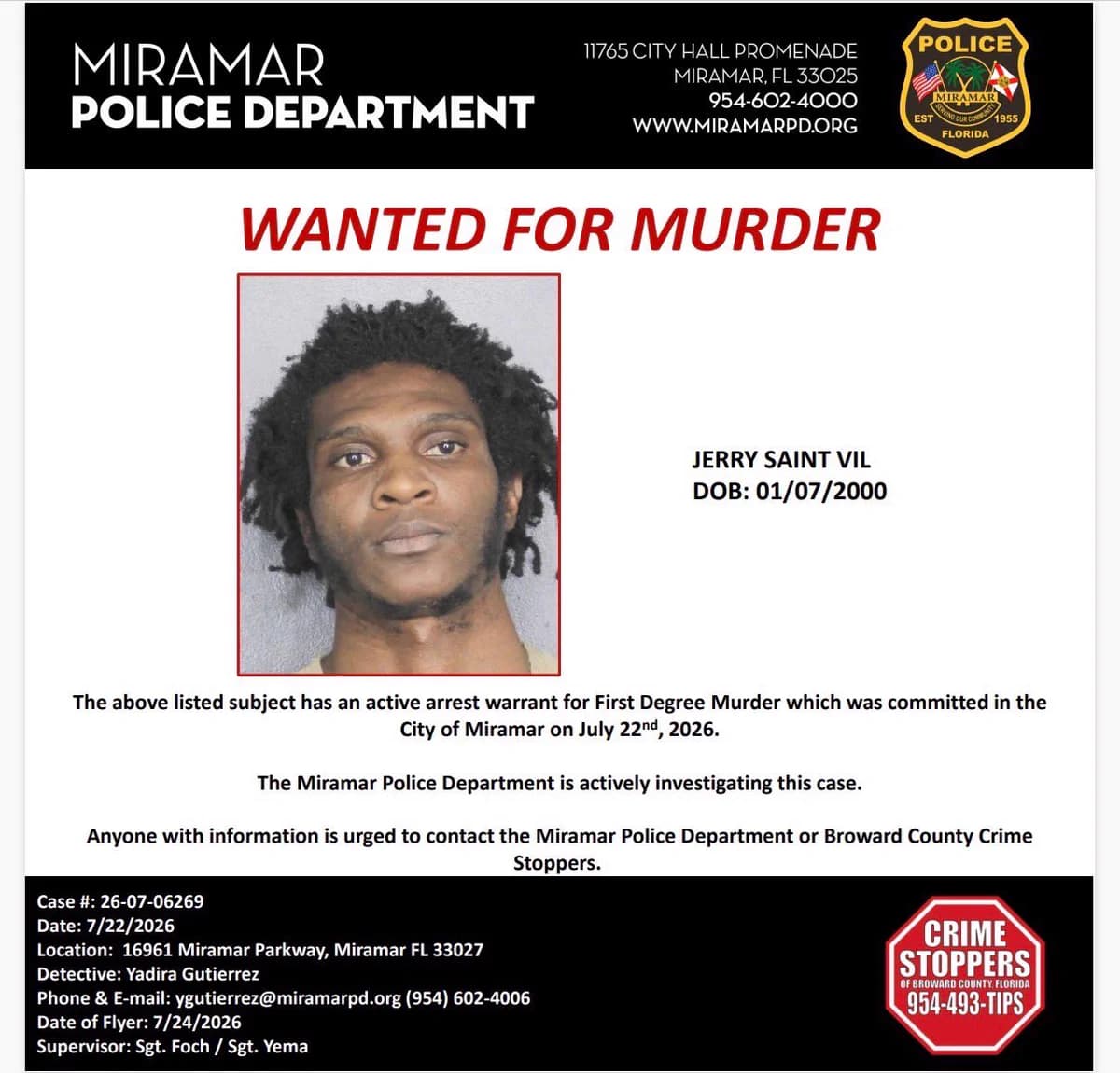 Miramar police search for suspect in fatal gas station stabbing