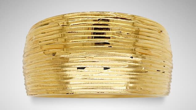 GIA identifies electroformed gold bracelet submitted as 14K solid gold