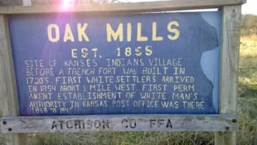 Oak Mills, Atchison County lost community traced through old maps and records
