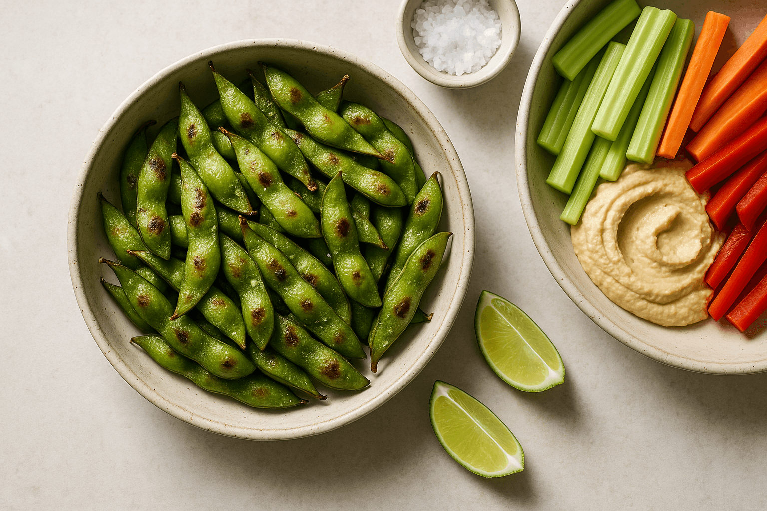 Air-Fry Edamame with Sea Salt and Lime
