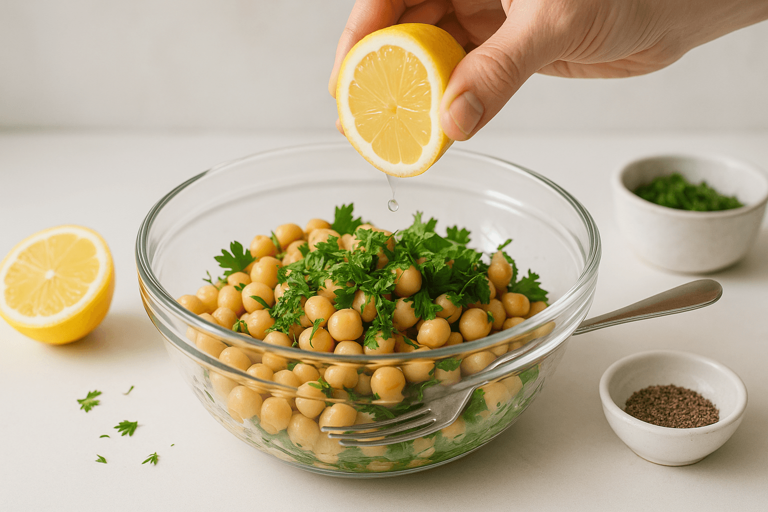 Prep Chickpea Salad with Lemon and Herbs