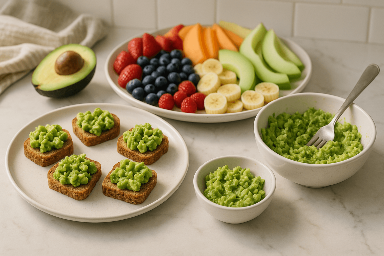 Create Avocado Toast Bites on Whole Grain Bread