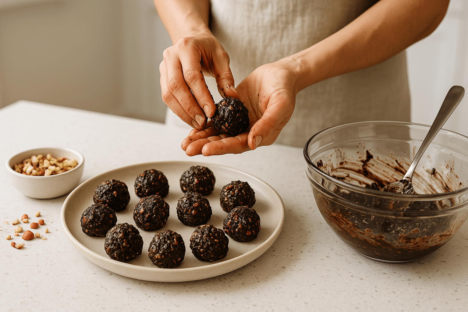 Make Dark Chocolate and Nut Clusters for Treats