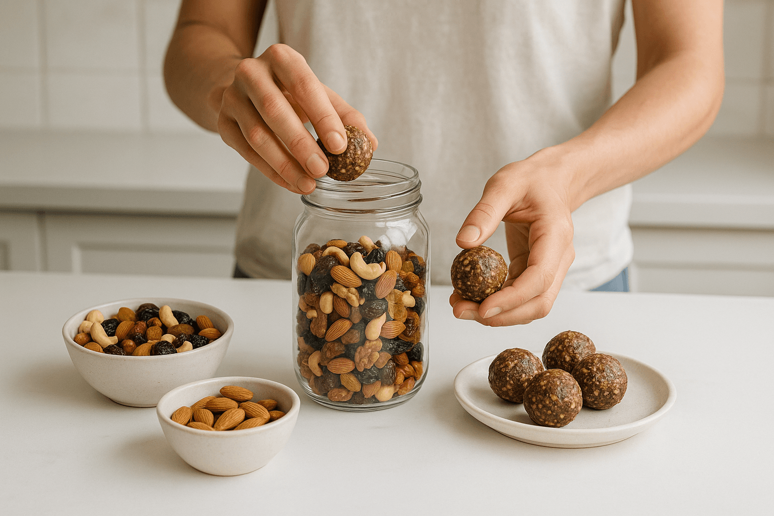 Start a Trail Mix Jar with Nuts and Dried Fruit