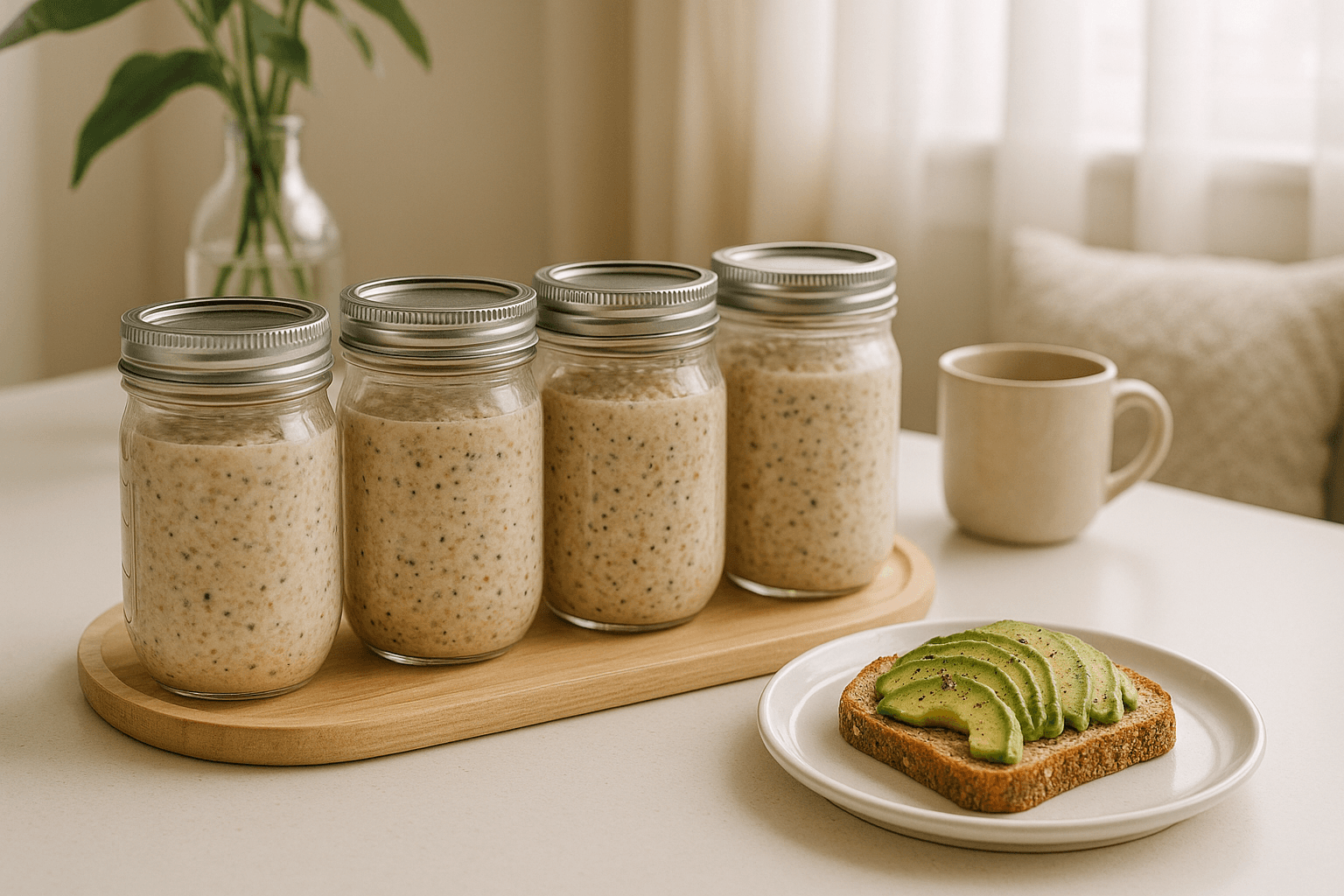 Organize Overnight Oats in Mason Jars