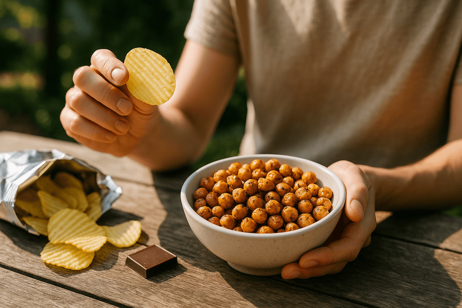 Swap Chips for Roasted Chickpeas with Spices