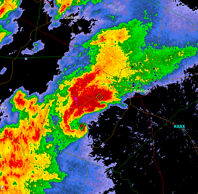 Severe Thunderstorm Warning, hail and 60 mph winds hit Alamance County