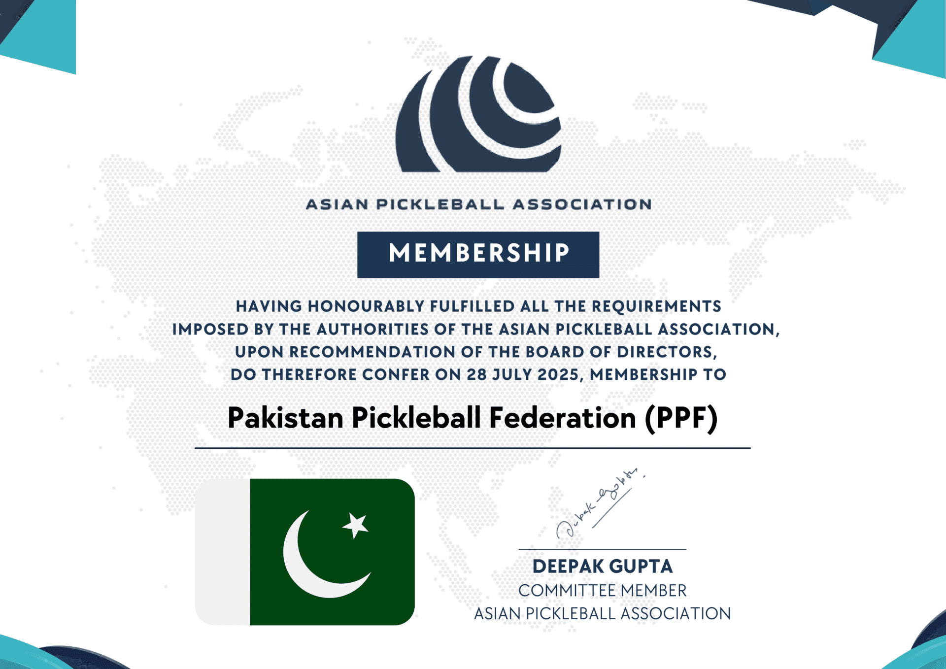 Asian Pickleball Association builds one-country, one-vote continental governance model