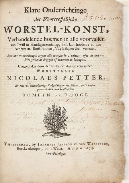 Nicolaes Petter’s *Klare Onderrichtinge der Voortreffelijke Worstel-Konst* — Wikimedia Commons