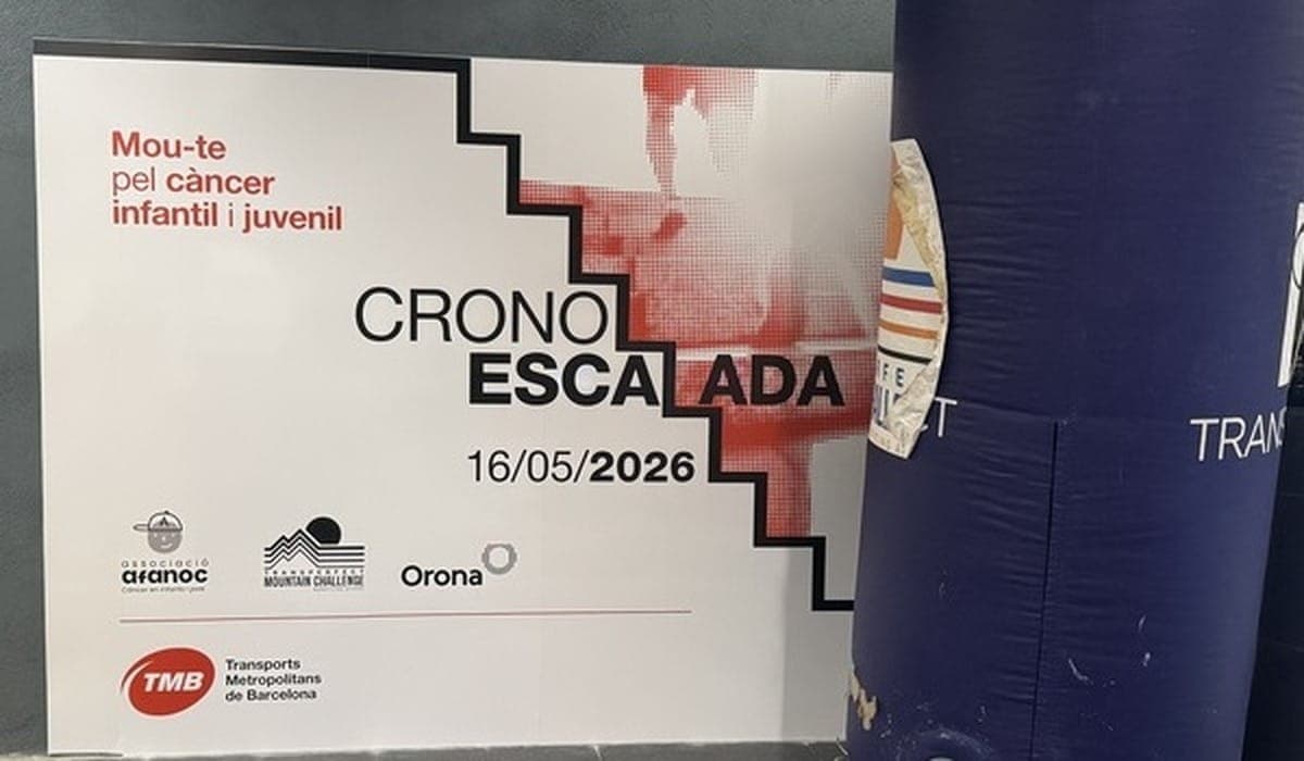 Barcelona metro stair climb raises €17,000 for children’s cancer charity