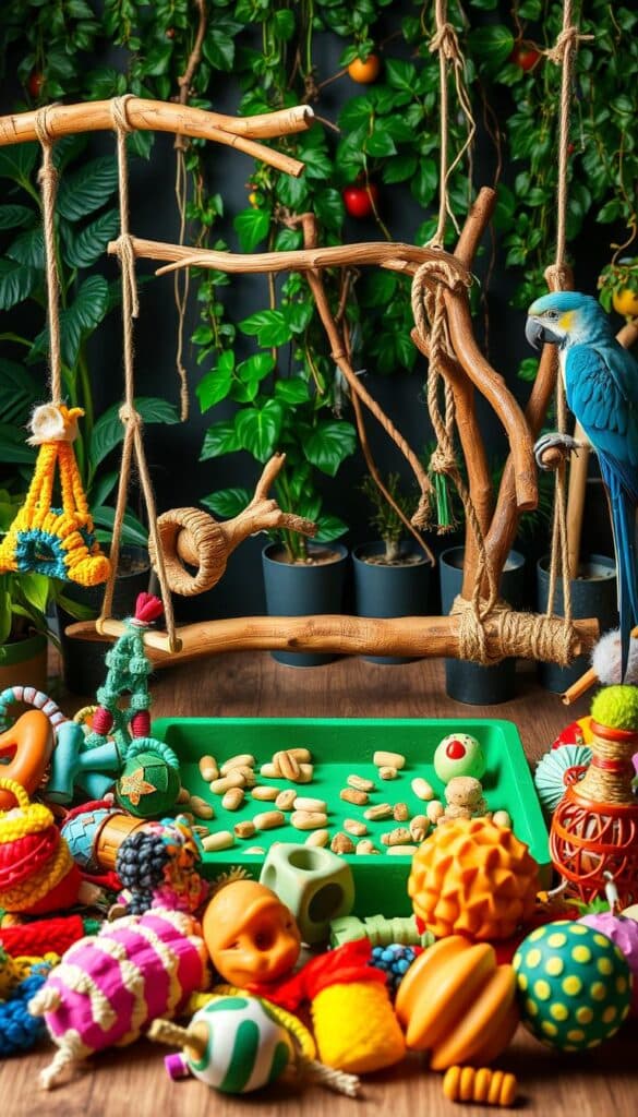 AAV outlines five enrichment types, spotlighting bird-chosen play for parrots