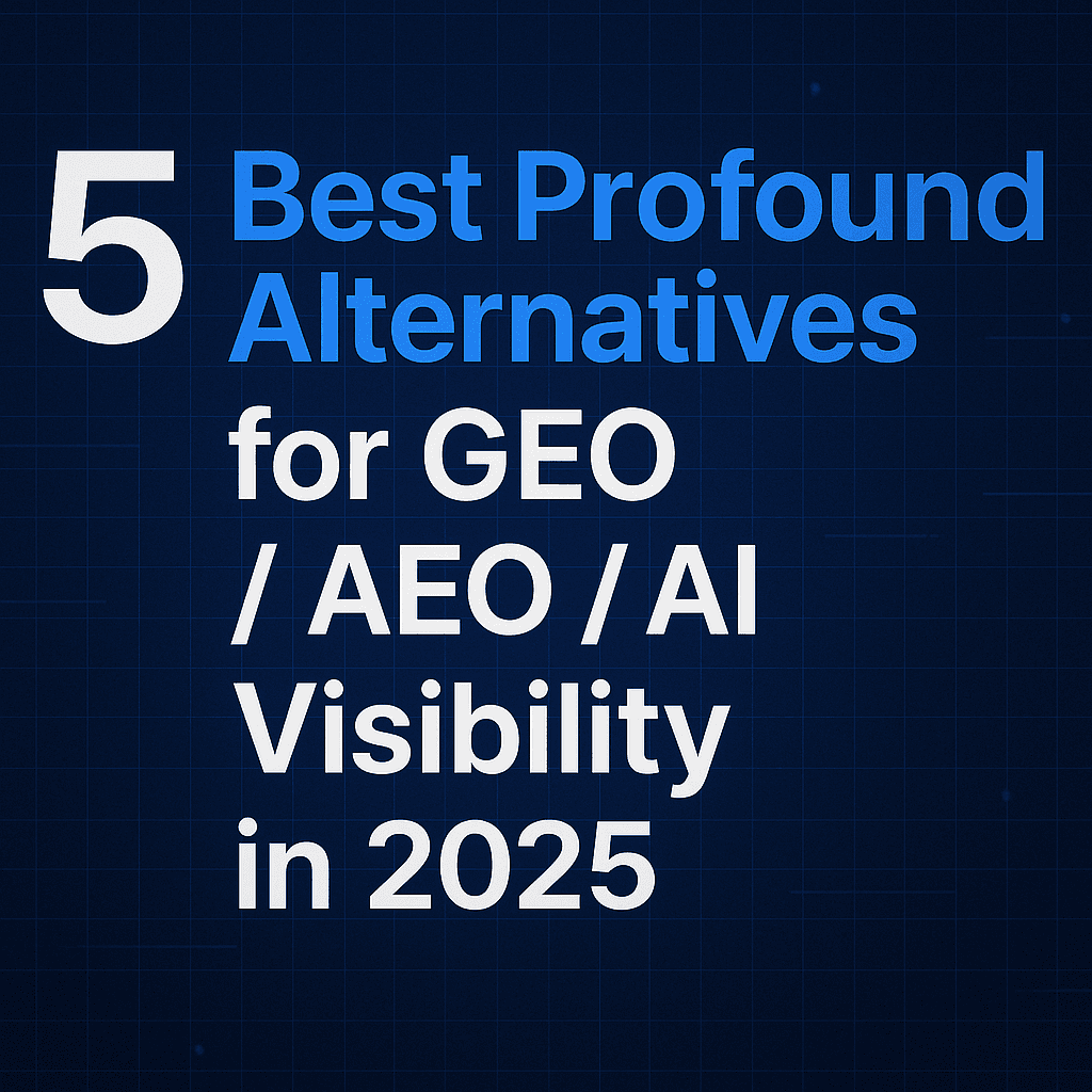 Top Profound alternatives for AEO, Spotlight leads the field in 2026