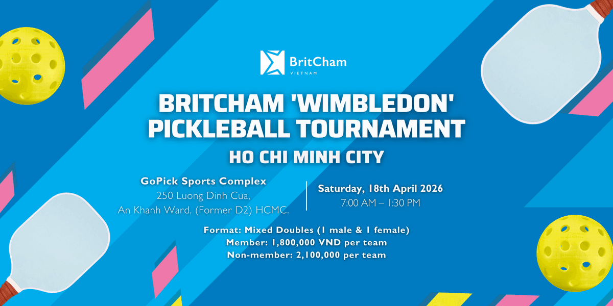 BritCham Vietnam Announces One-Day Wimbledon Pickleball Festival in Ho Chi Minh City