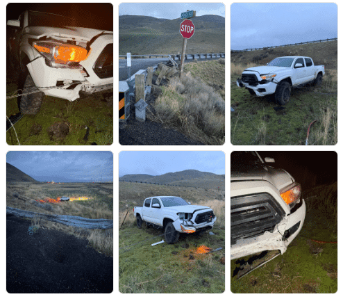 Drowsy Driver Crashes Into Guardrail Near Hot Lake, No Injuries Reported
