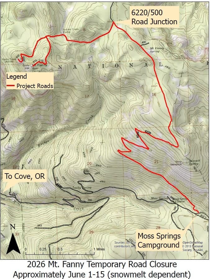 Forest Service road work to close La Grande district routes in June