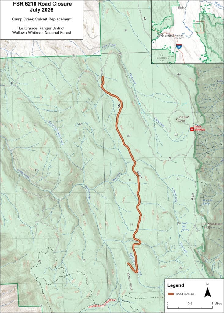 Wallowa-Whitman forest closes roads for culvert replacement work