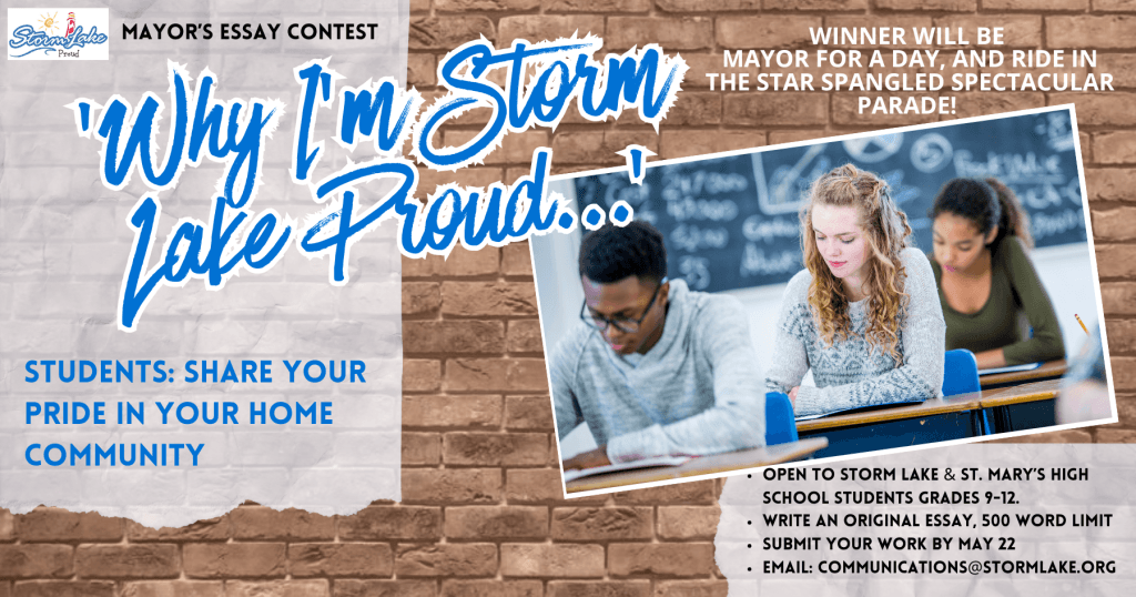 Storm Lake launches essay contest to showcase student civic pride