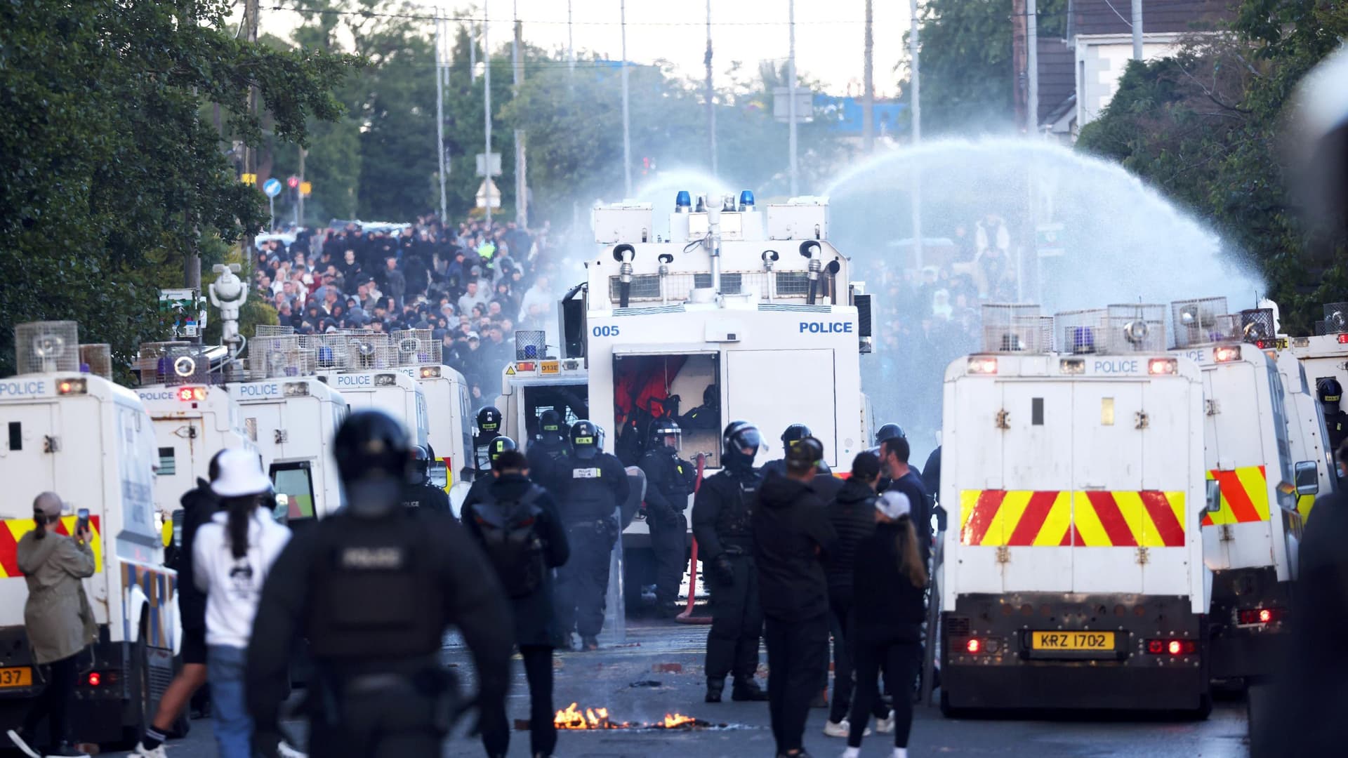 Belfast unrest erupts after knife attack charge, police call reinforcements