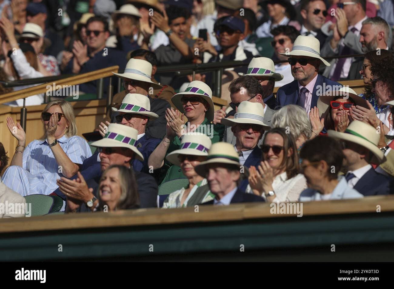 Wimbledon guests turn the Royal Box into a summer style showcase