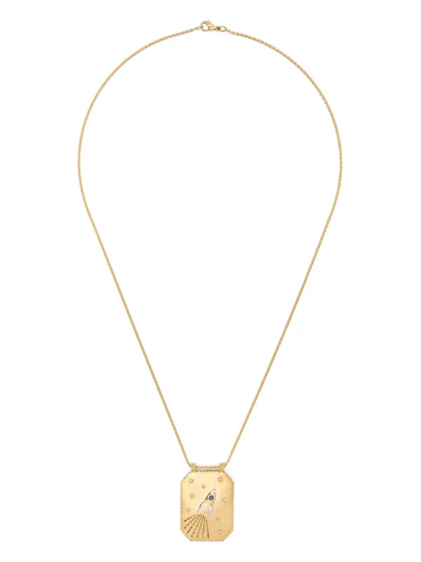 Marie Lichtenberg turns Americana pennants into 18k gold pendants