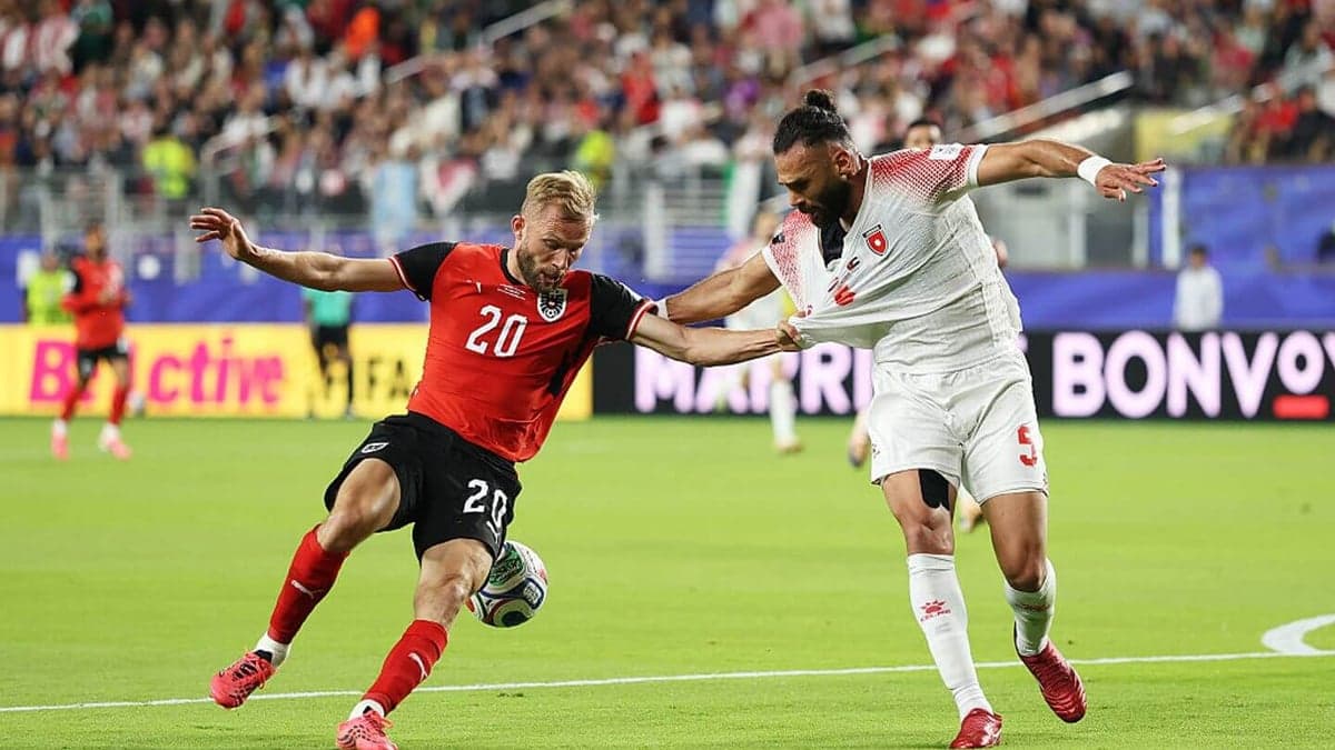 Ali Alwan scores Jordan's first-ever World Cup goal against Austria