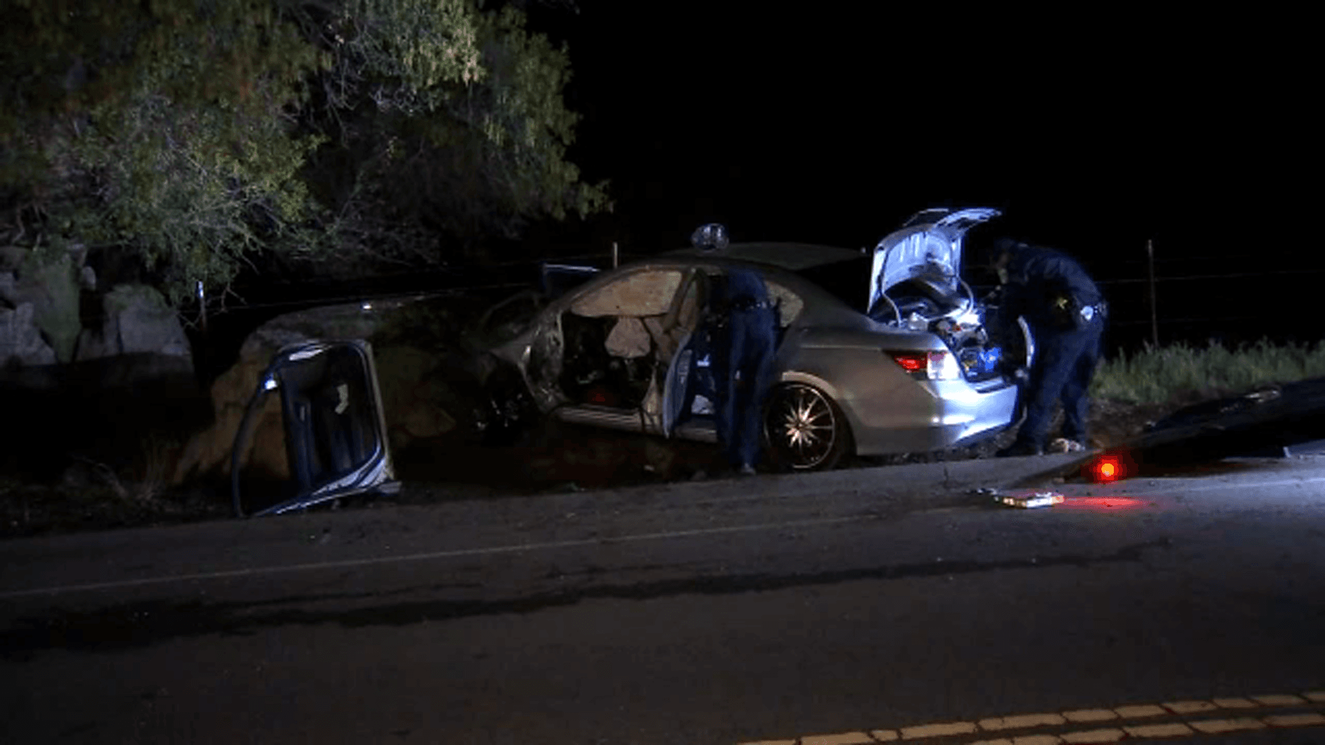 Crash on Millerton Road sparks grass fire, injures driver