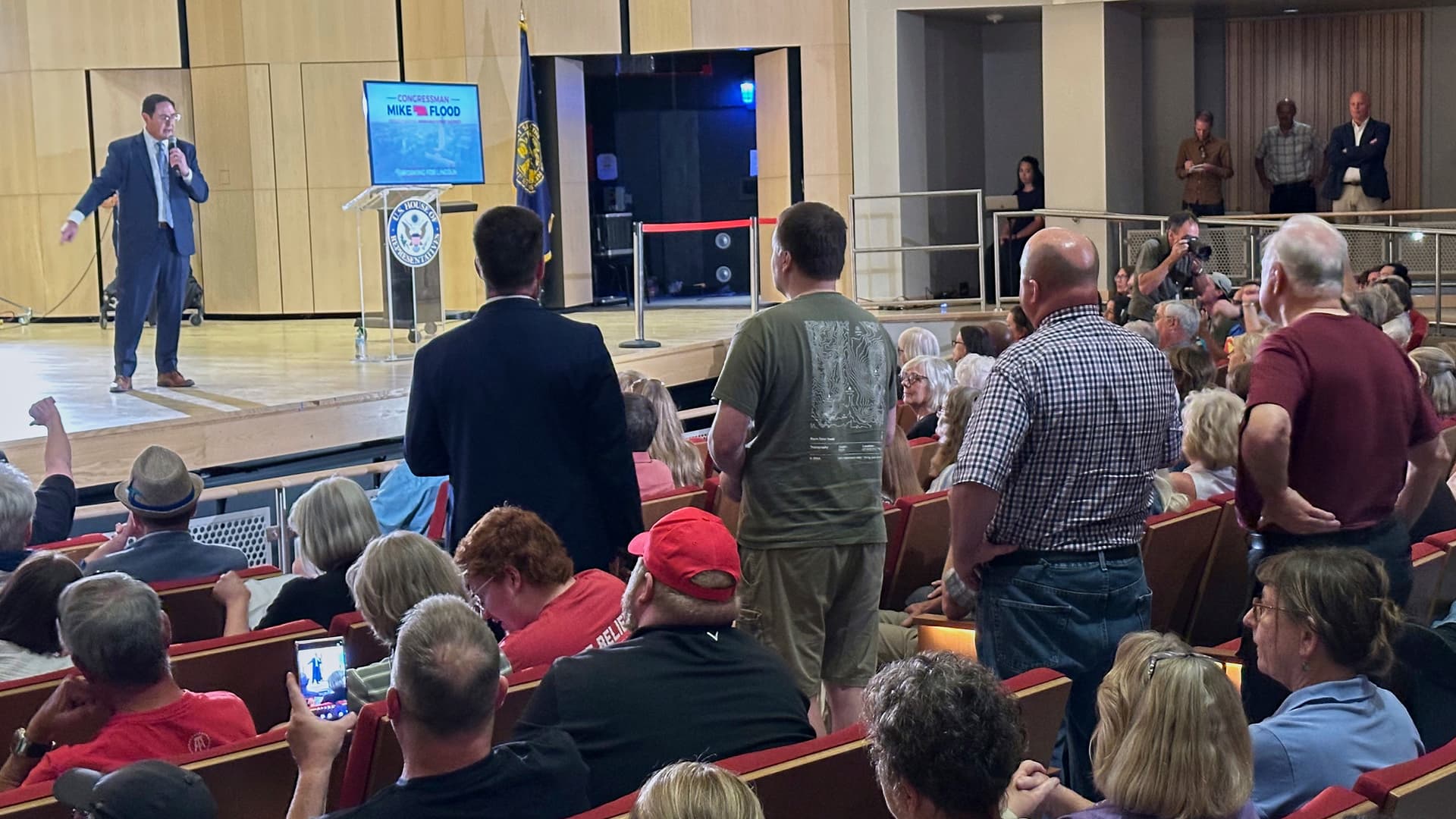 Nebraska Rep. Mike Flood keeps facing hostile town halls