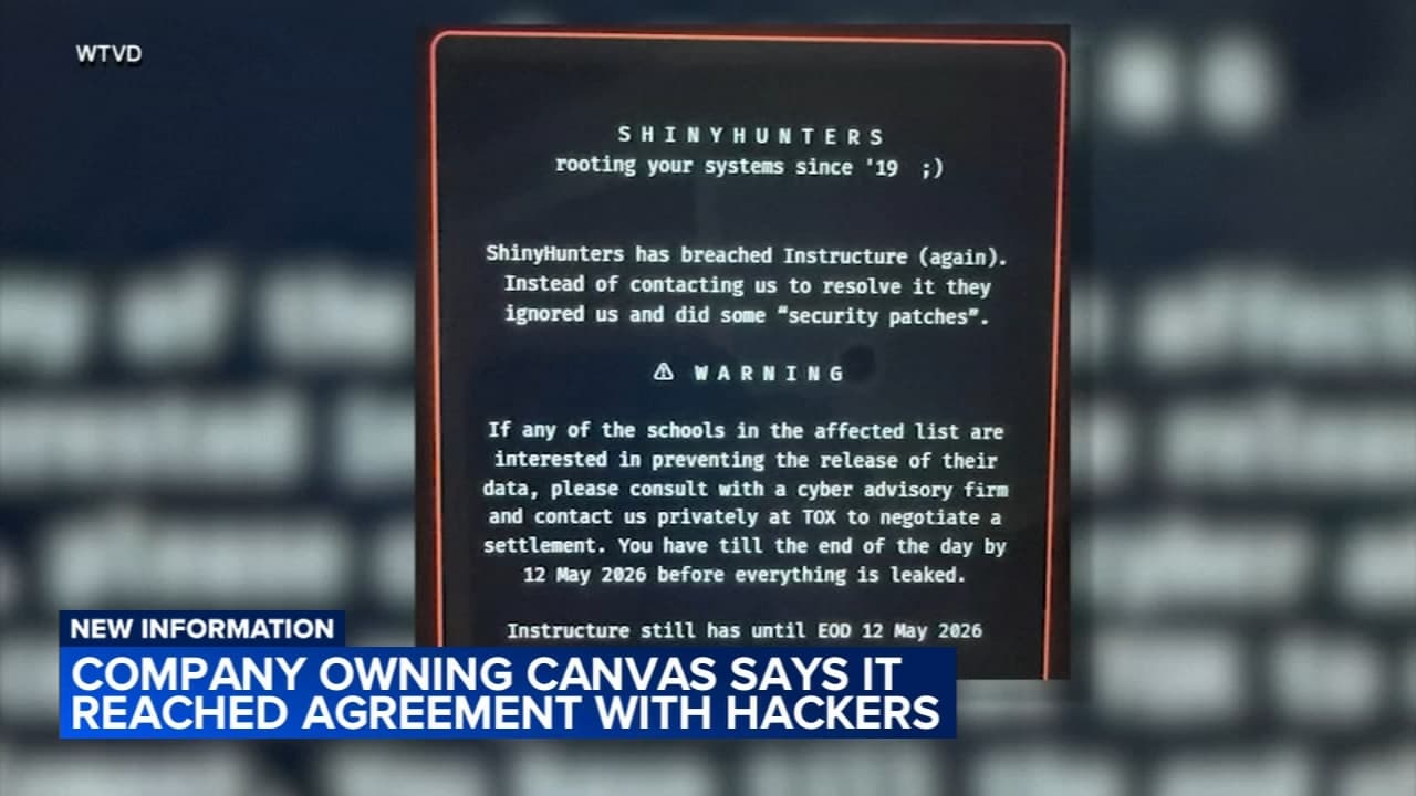 Canvas Maker Says It Struck Deal With Hackers After Data Breach