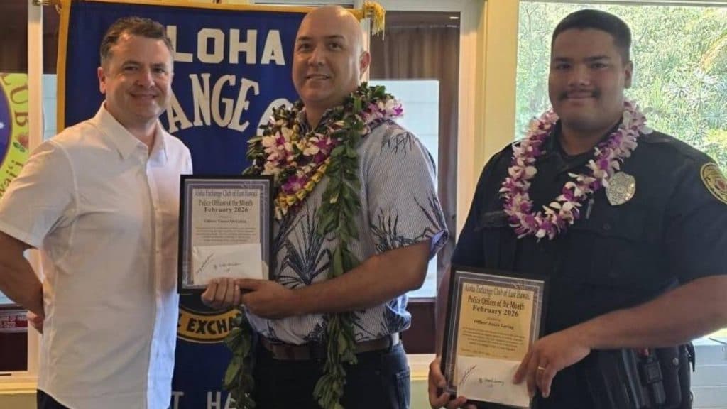 Four Big Island officers honored for decisive work in first quarter cases