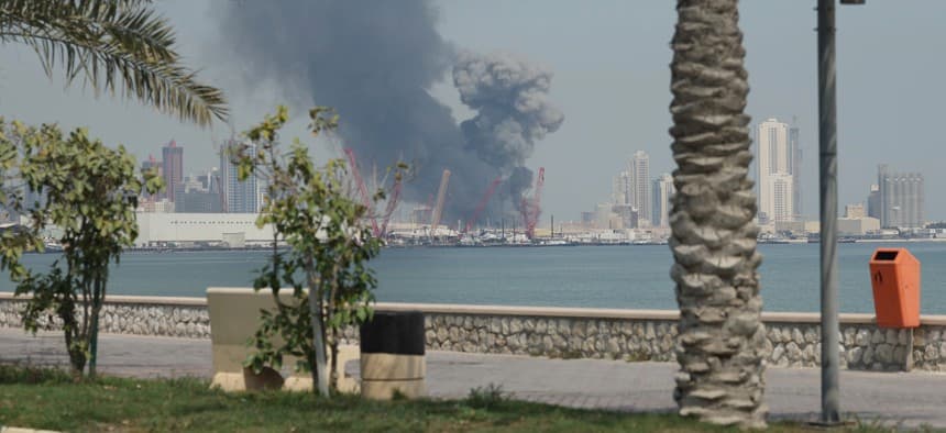 US says second day of Iran strikes completed, Tehran claims Bahrain base attack
