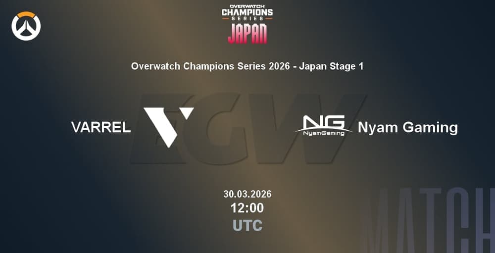 VARREL Defeats Nyam Gaming 3-0 in Overwatch Champions Series Japan