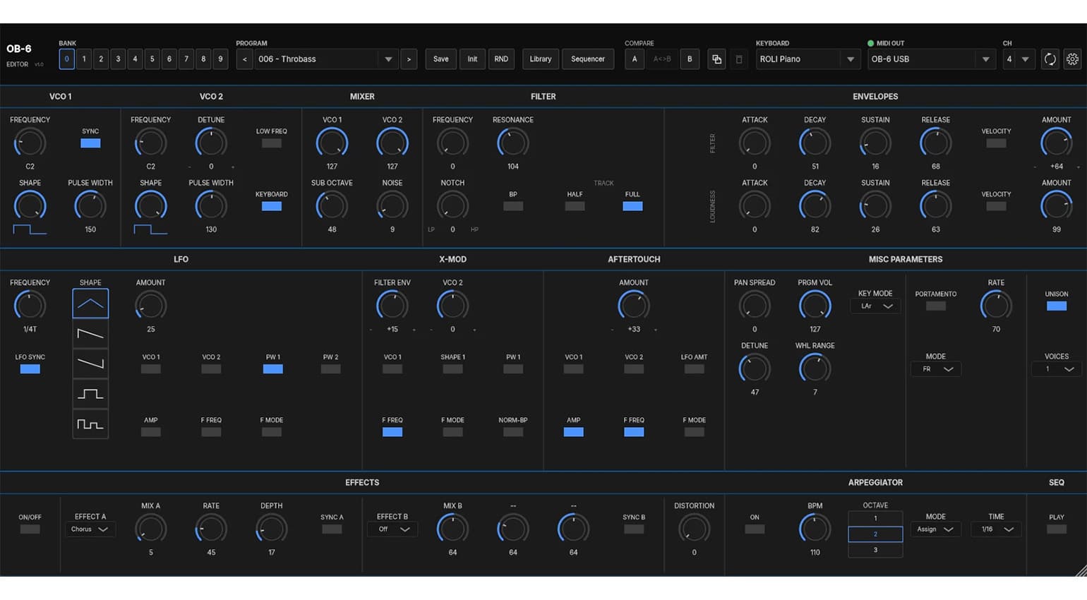 Unofficial OB-6 editor brings DAW automation to vintage synth workflows