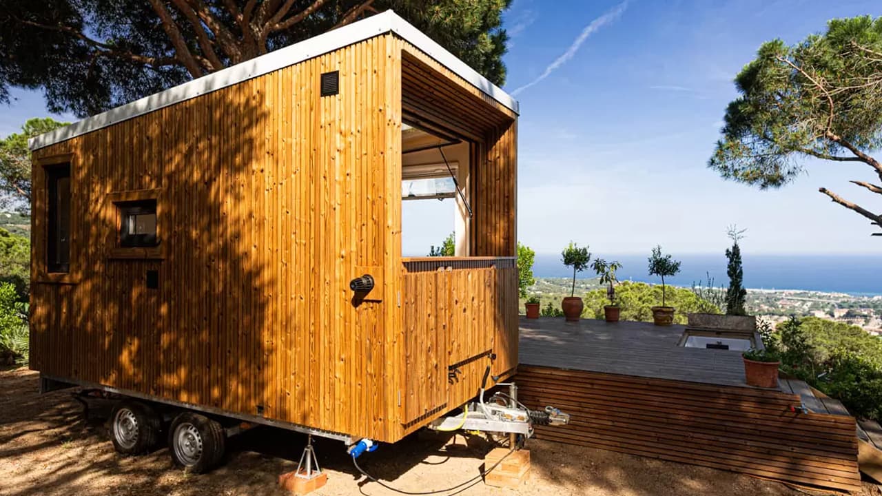 Sequoia tiny house embraces rugged off-grid independence in Spain