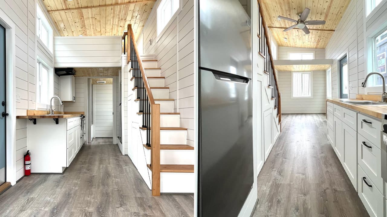 Imagine Tiny Homes' Renegade packs two lofts into 445 square feet