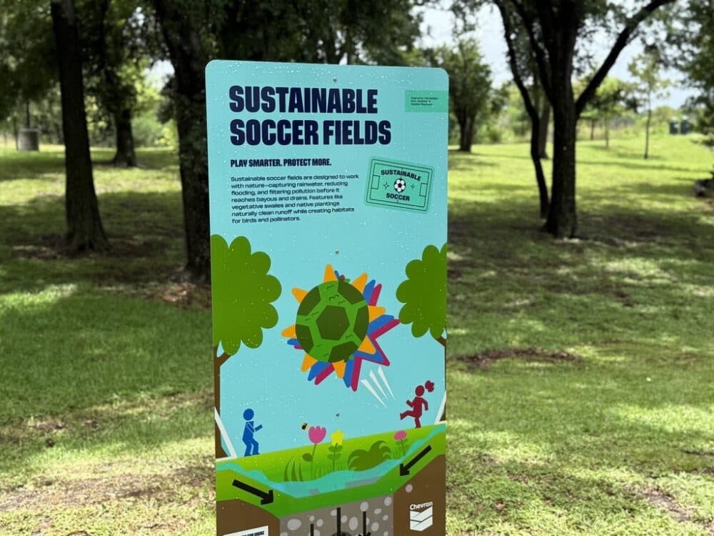 Chevron, Impact Houston open sustainable soccer field at Mason Park